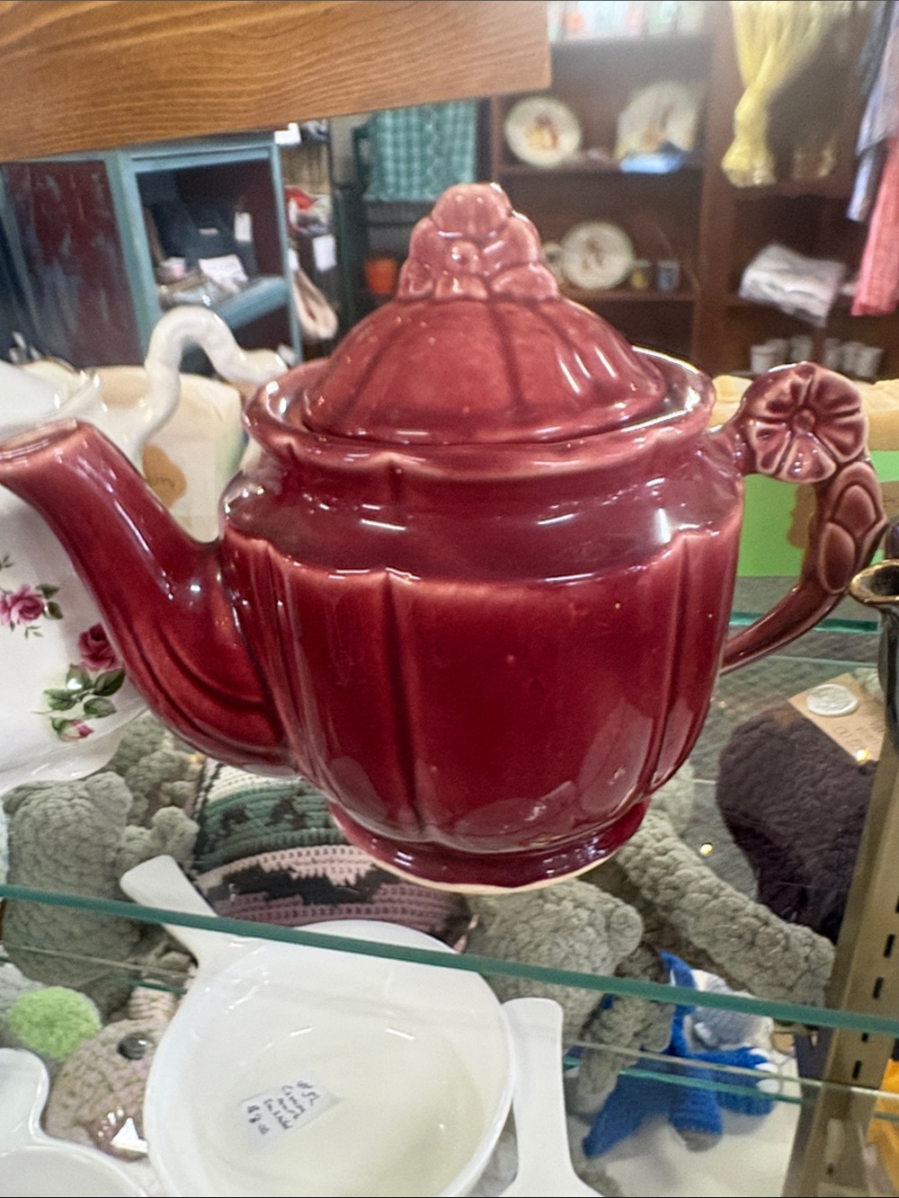T-pot Burgandy Shawnee Pottery 1940’s